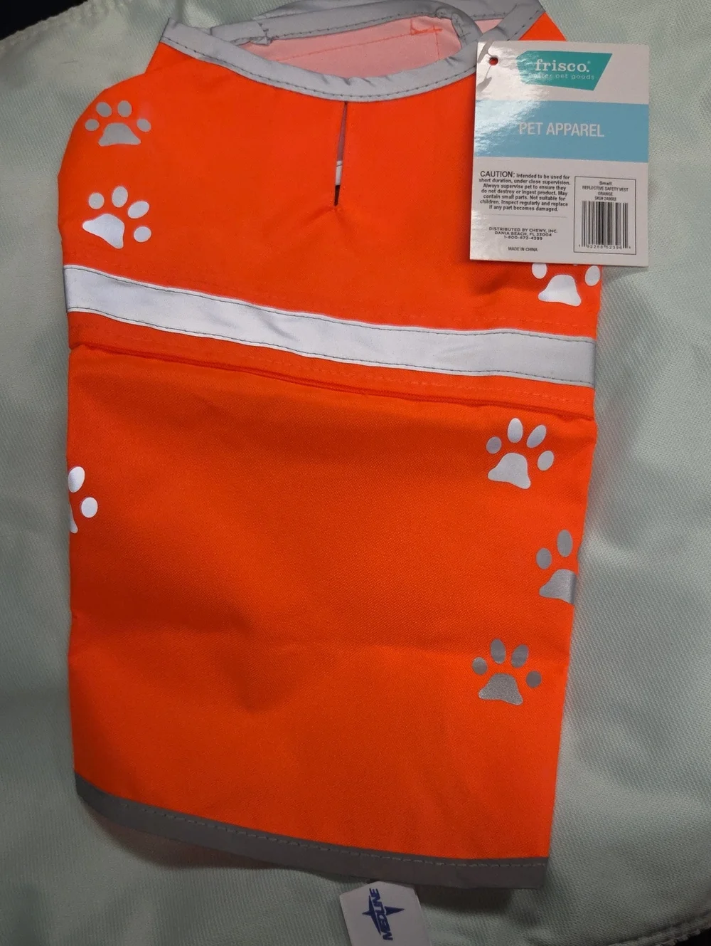 Frisco High-Visibility Orange Reflective Paw Dog Vest